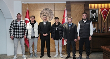 Yomraspor'dan  Emniyet Müdürü Murat Esertürk'e Ziyaret