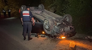Karabük'te Trafik Kazası: Devrilen Aracın Sürücüsü Yaralandı
