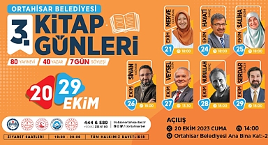 Ortahisar Belediyesi "3. Kitap Günleri" Cuma Günü Başlıyor