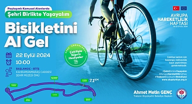 Trabzon Büyükşehir Belediyesi'nden Hareket Çağrısı "Bisikletini Al Gel"