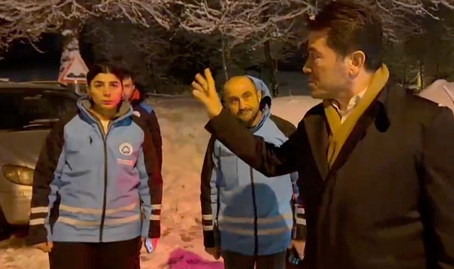 Başkan Kaya, Karla Mücadele Çalışmalarını Denetledi